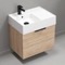 Floating Small Bathroom Vanity, Modern, 24